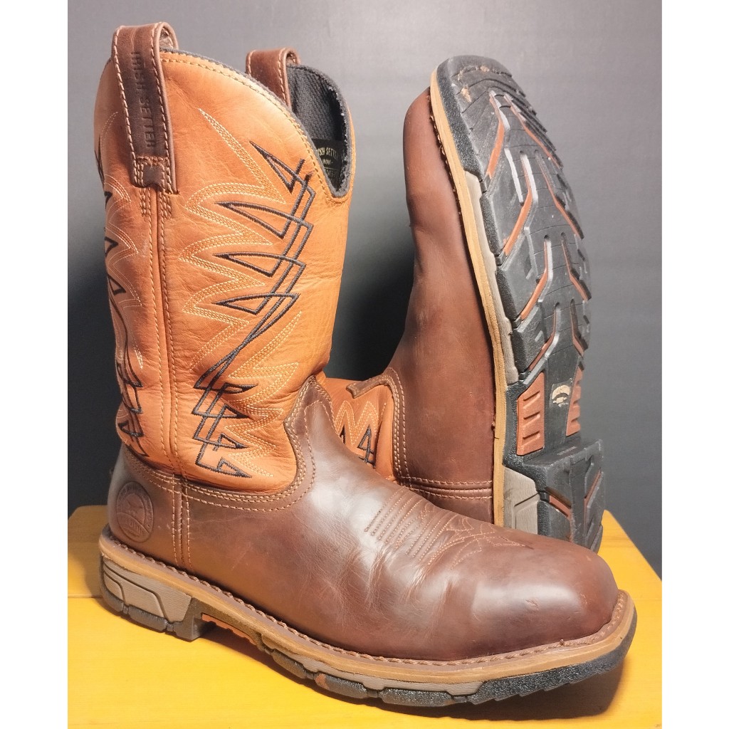 Redwing Irish Setter 83910 Marshall Men's 11 Inch Waterproof Safety Toe Pull On Boot - Size 41 Fit 4