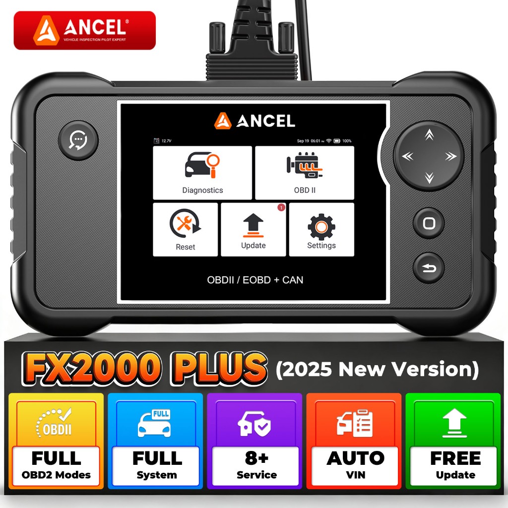 Ancel FX2000 Plus OBD2 Scanner Full System Alat Diagnostik Mobil OBDII Scanner Car Automotive
