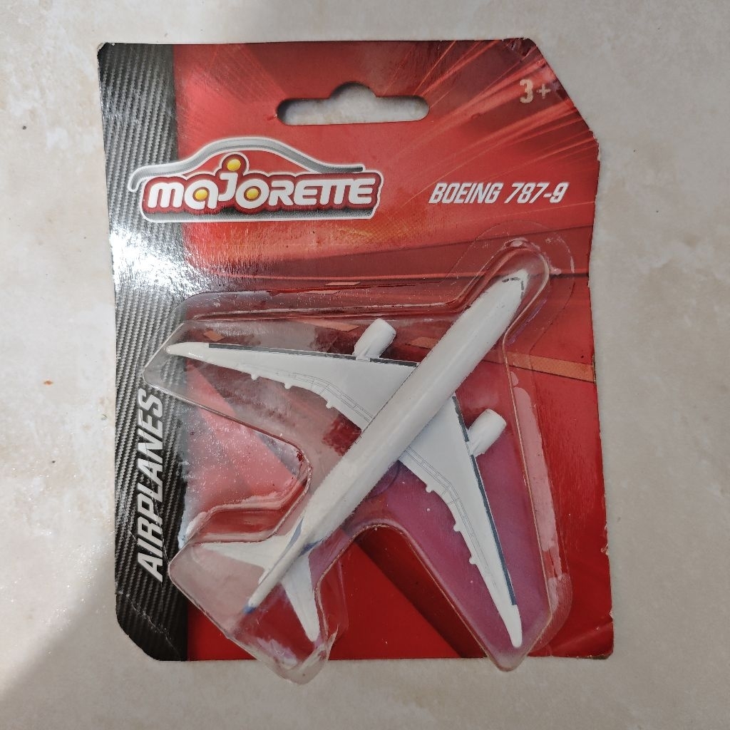 NEW Miniatur Diecast Pesawat Majorette Airlines Boeing 787-9 Original Segel Base Besi