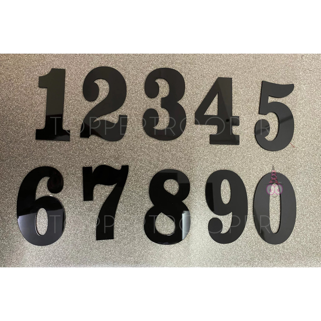 Nomor Rumah Angka | Nomor Rumah Cluster Akrilik Angka Tempel | Nomer Rumah Minimalis