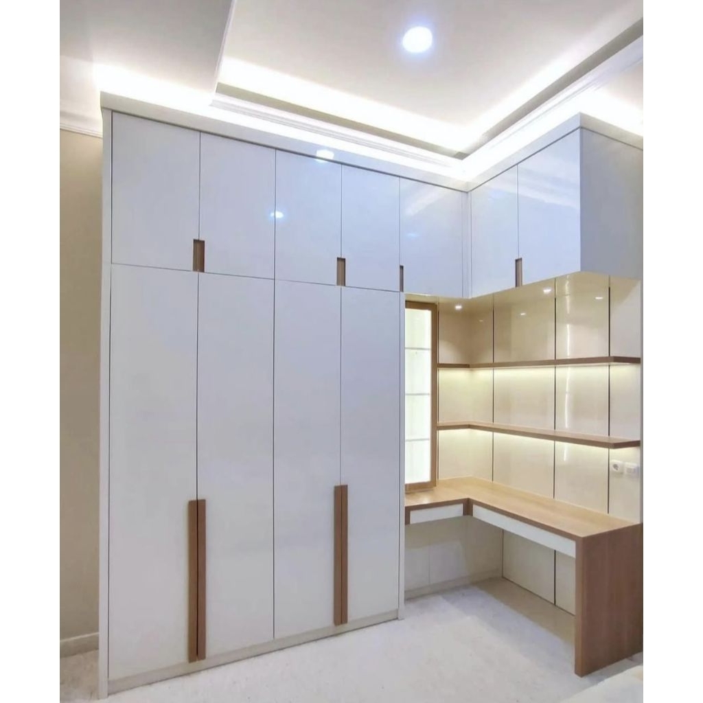 lemari pakaian minimalis custom, pelunasan kamar set ibu widya, claster iroco