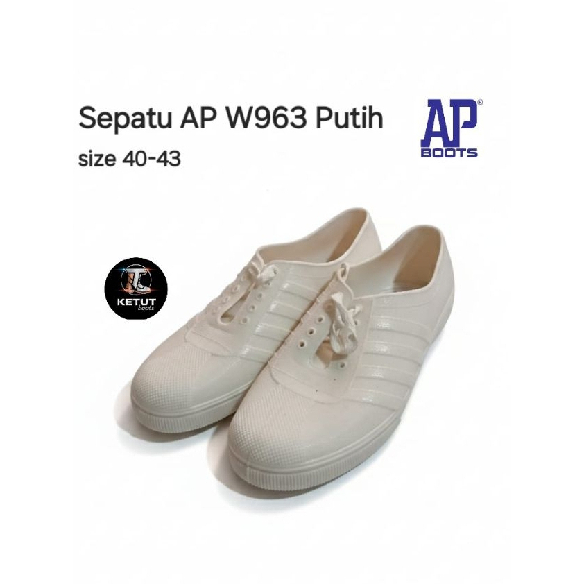 Sepatu Karet Ap Boots Original AP PULL BOLA AP W963 PUTIH