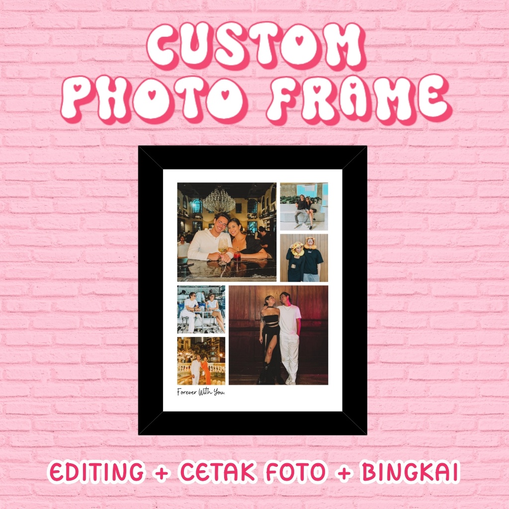 CETAK FOTO BINGKAI 6R CUSTOM | KOLASE UNIK AESTHETIC ANNIVERSARY BIRTHDAY HARI JADI KENANGAN MOMEN V
