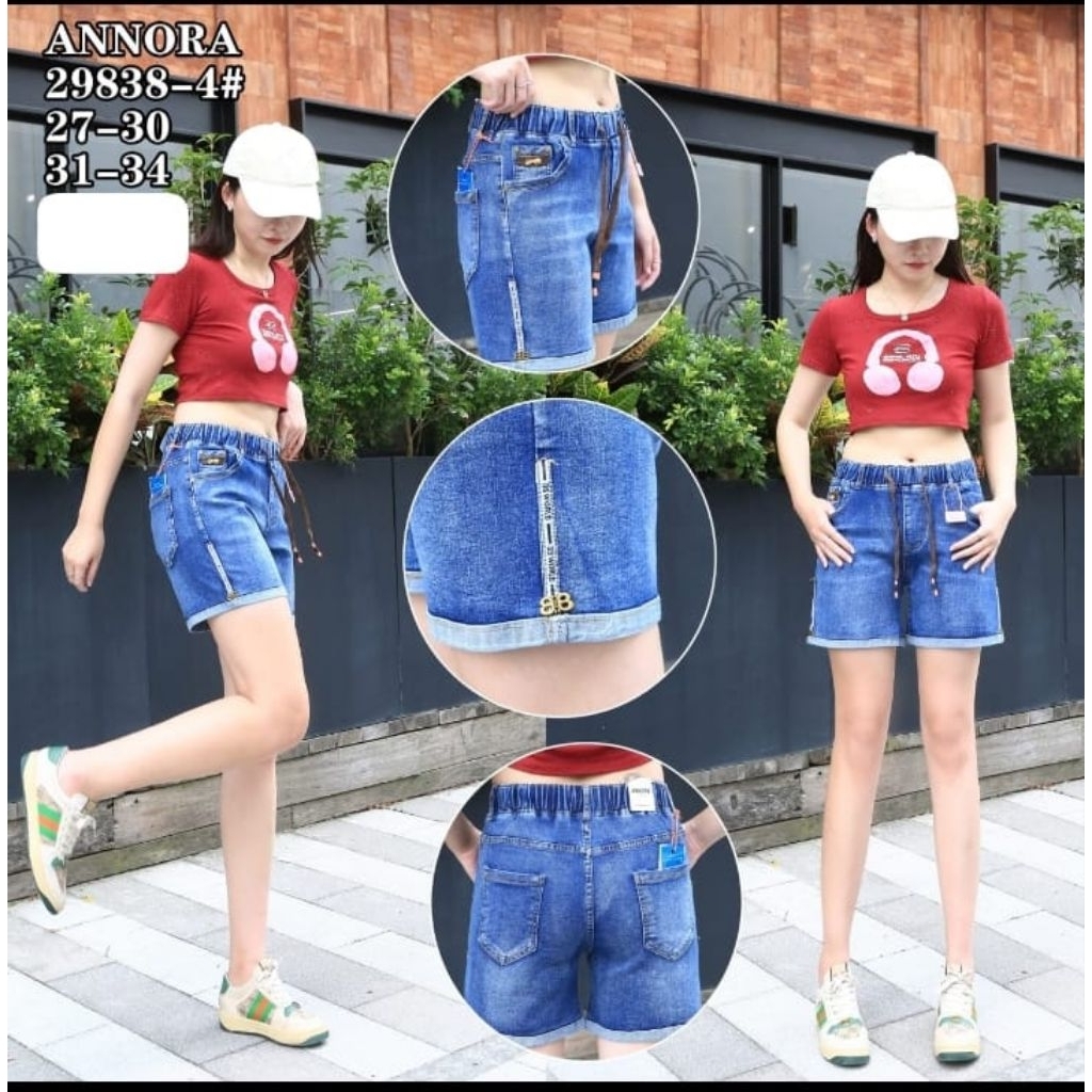 Celana Pendek Jeans Import Annora