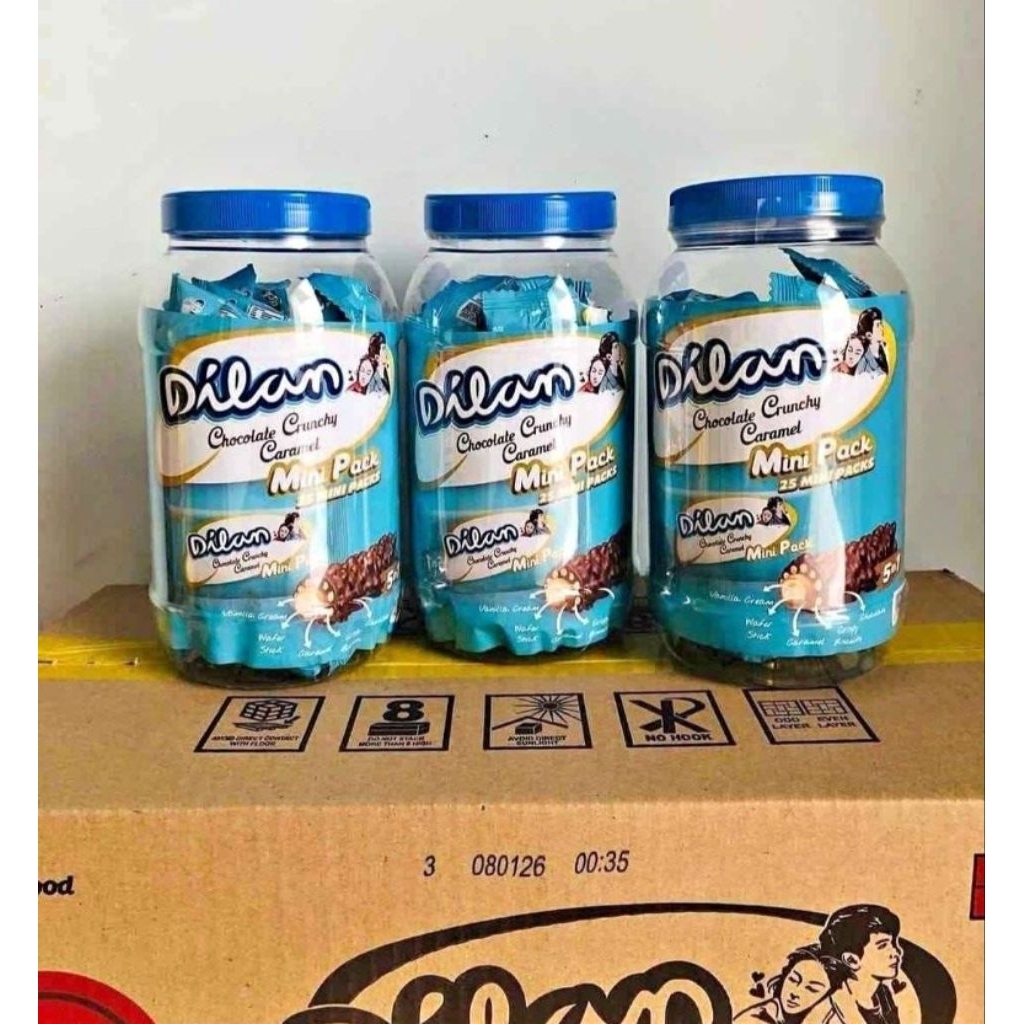 dilan coklat kemasan toples