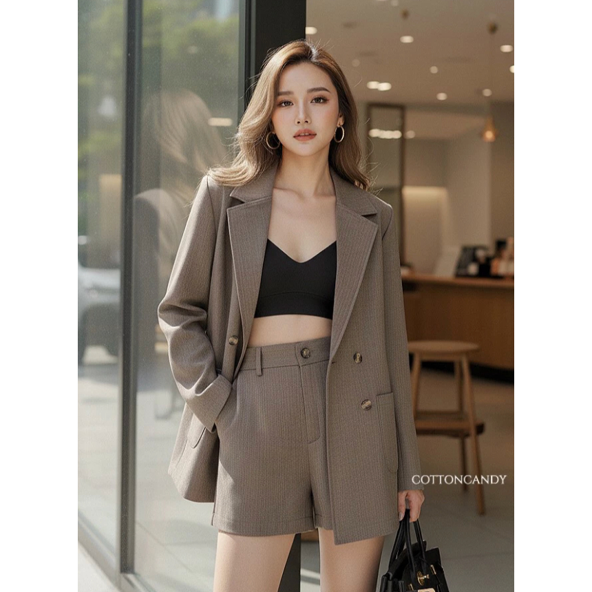 LUXENTIC- TS0498 KIRA SET BLAZER OUTER SHORT PANTS SETELAN IMPORT PREMIUM BANGKOK