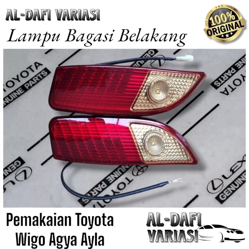 Lampu Bagasi Belakang Agya 2012-2016 Original Toyota Agya // Reflektor Belakang Pintu Bagasi Agya Wi