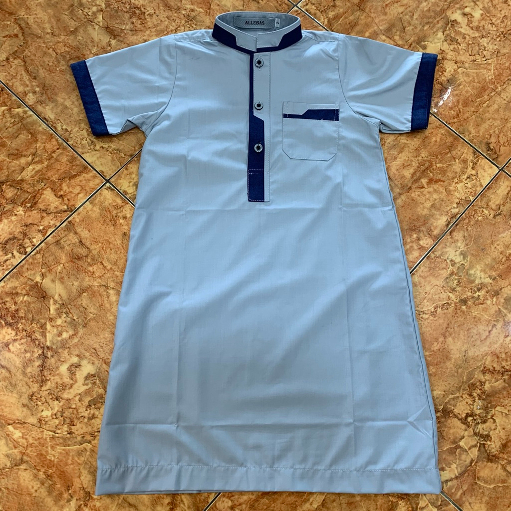 gamis anak/bayi lengan pendek merek allebas ukuran 1-5