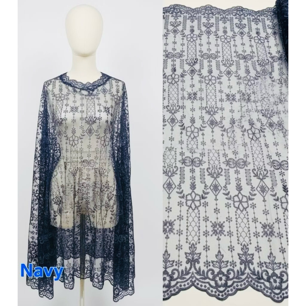 Tulle bordir etnic Sapto premium