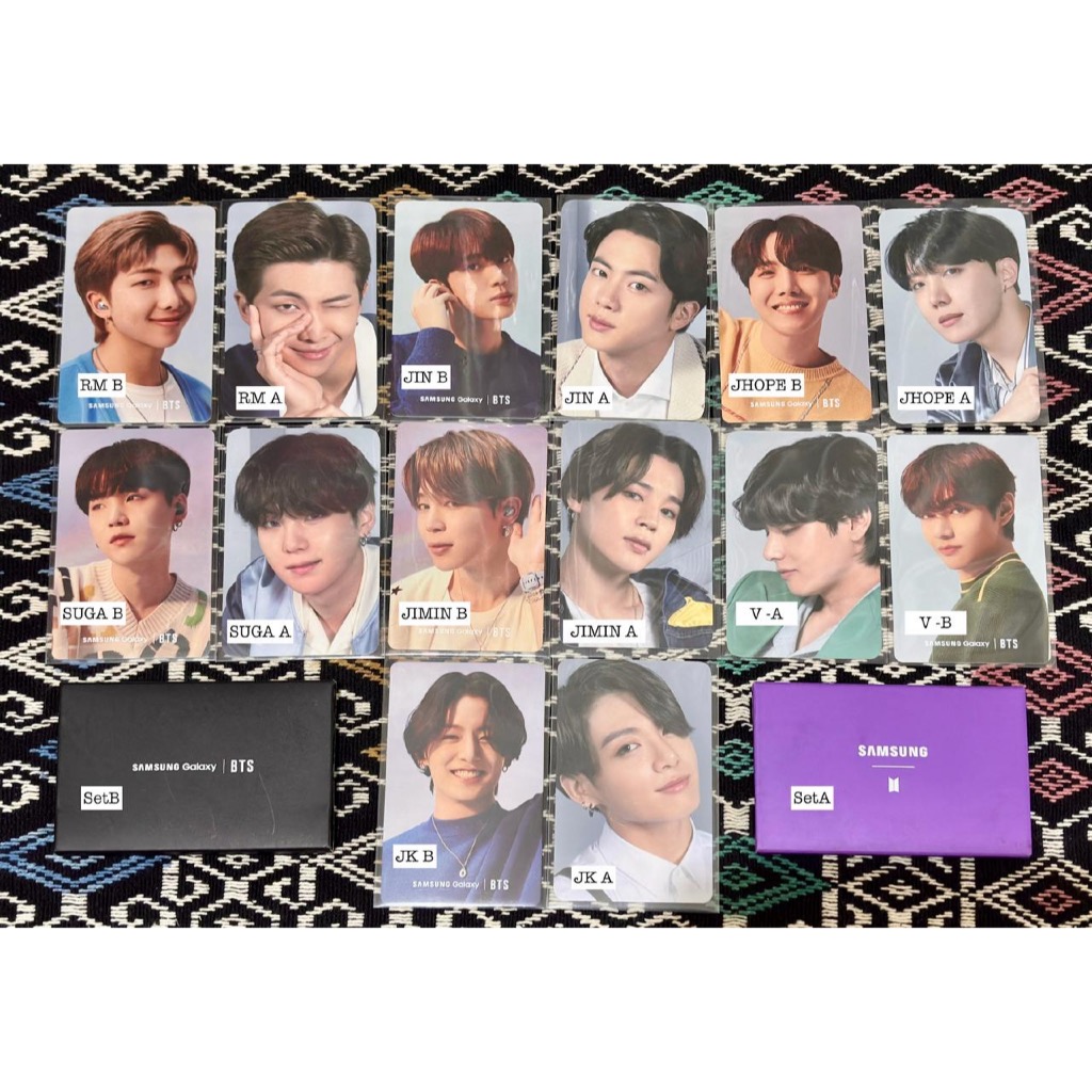OFFICIAL PHOTOCARD PC BTS RM JIN JHOPE JIMIN TAEHYUNG JUNGKOOK - PC Samsung BTS SET