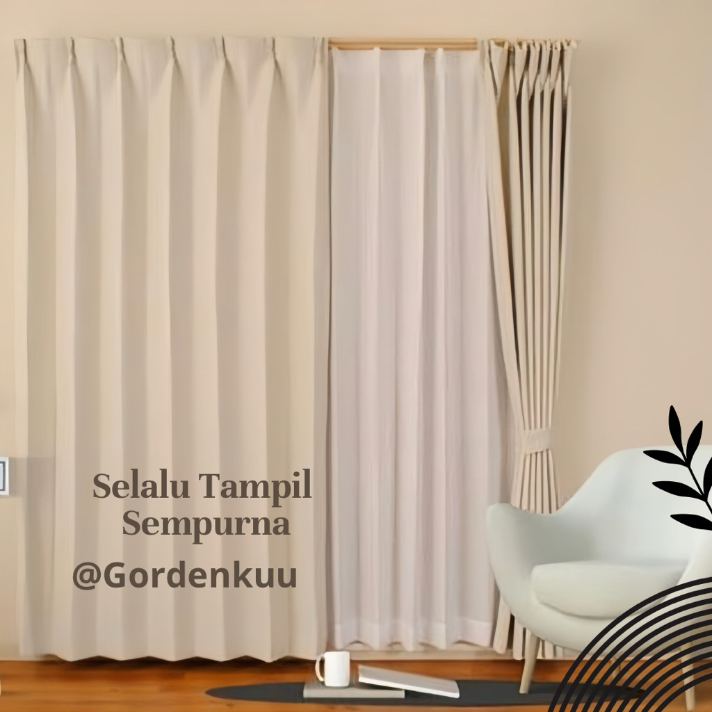 Gorden plisket blackout polos cantolan kawat S