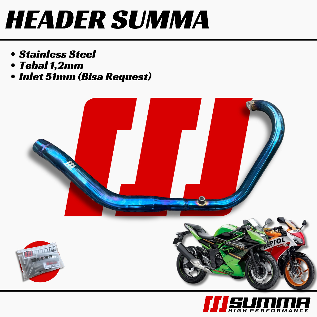Header Knalpot Ninja RR Mono Ninja 250 Mono Z250 Sl Cbr250r Mono Cbu Bluemoon Leheran Bending Origin