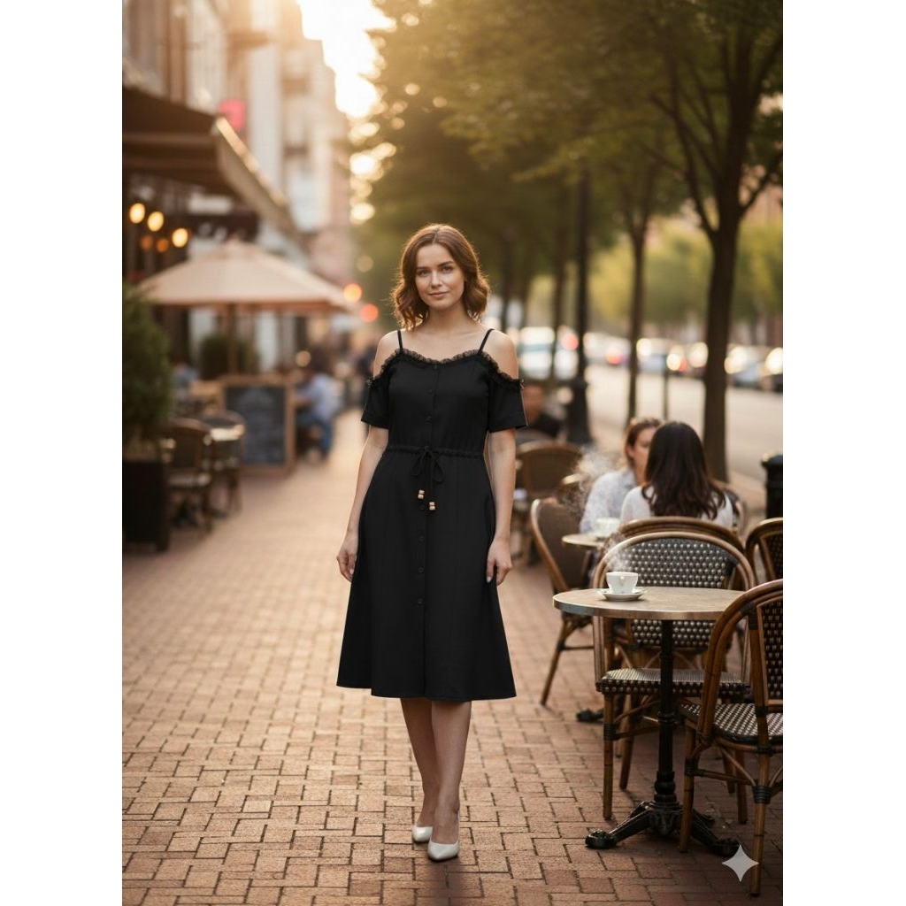 dress wanita tali kecil