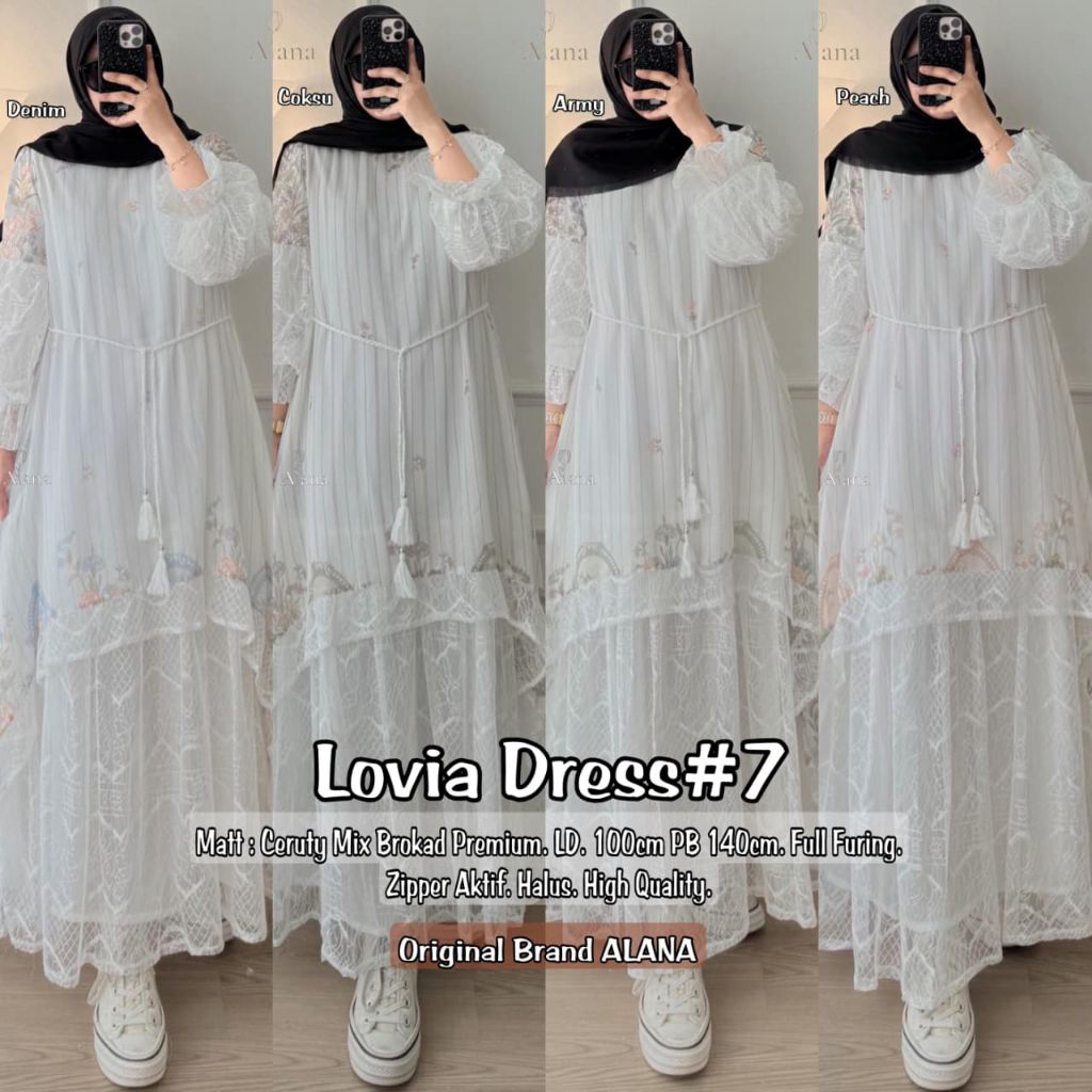 MALVA LOVIA CLAUDIA YASNA ROSE DRESS MAXY ORI BY ALANA ZAINA.ID // GAMIS CERUTI PREMIUM MIX RENDA ME