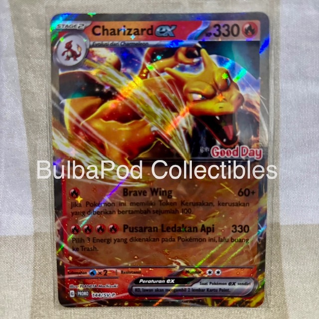 Pokemon TCG Indonesian Charizard ex PROMO 144/SV-P Good Day