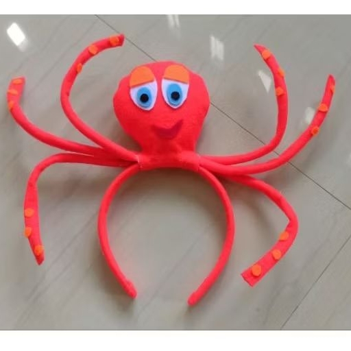 Bando bandana flanel headband karakter octopus hewan laut