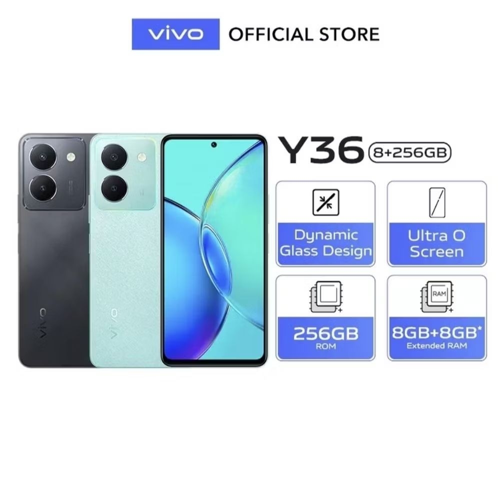 HP VIVO Y36 8/256 GB - VIVO Y 36 4G RAM 8GB ROM 256GB GARANSI RESMI