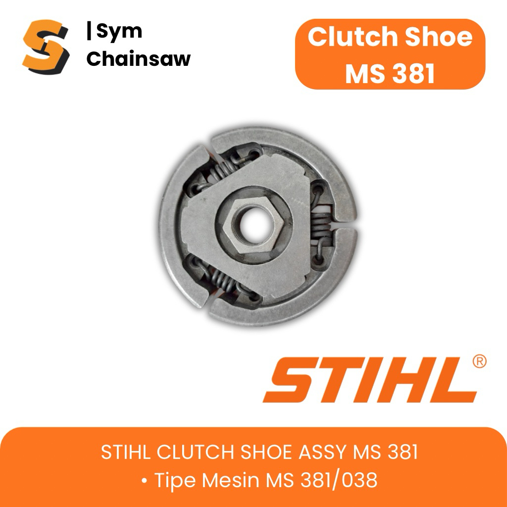 Clutch Shoe Assy Chainsaw Stihl MS 381 Kampas Rem Senso Sinso Stihl MS 381/038 Original