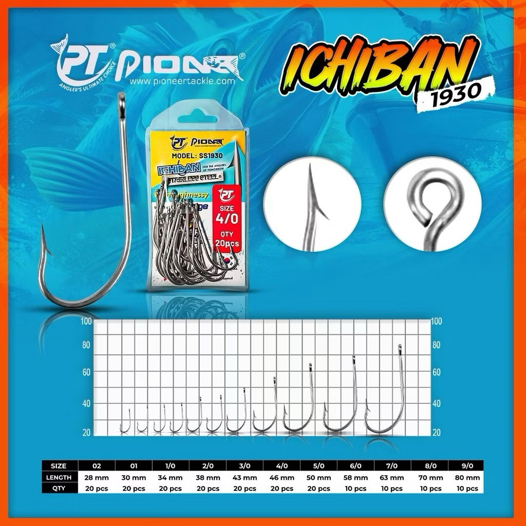 Kail Pancing Pioneer Ichiban SS1930 O'Shaughnessy Stainless Steel