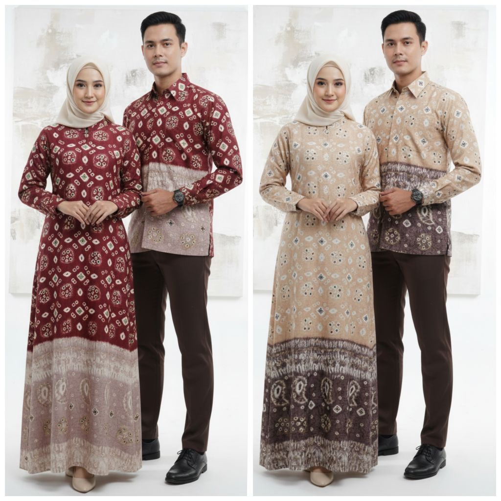 COUPLE BATIK JUMPUTAN MEWAH / COPEL LEBARAN / SERAGAM PESTA BATIK