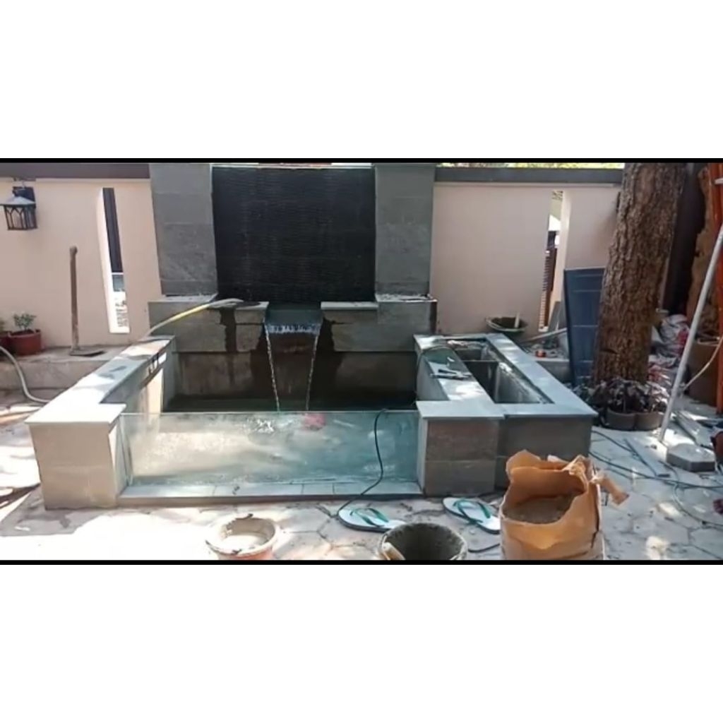 kolam ikan minimalis/kolam ikan kaca/kolam hias/kolam murah jakarta
