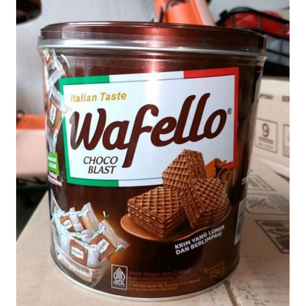 Roma Wafello Wafer Coklat Kaleng
