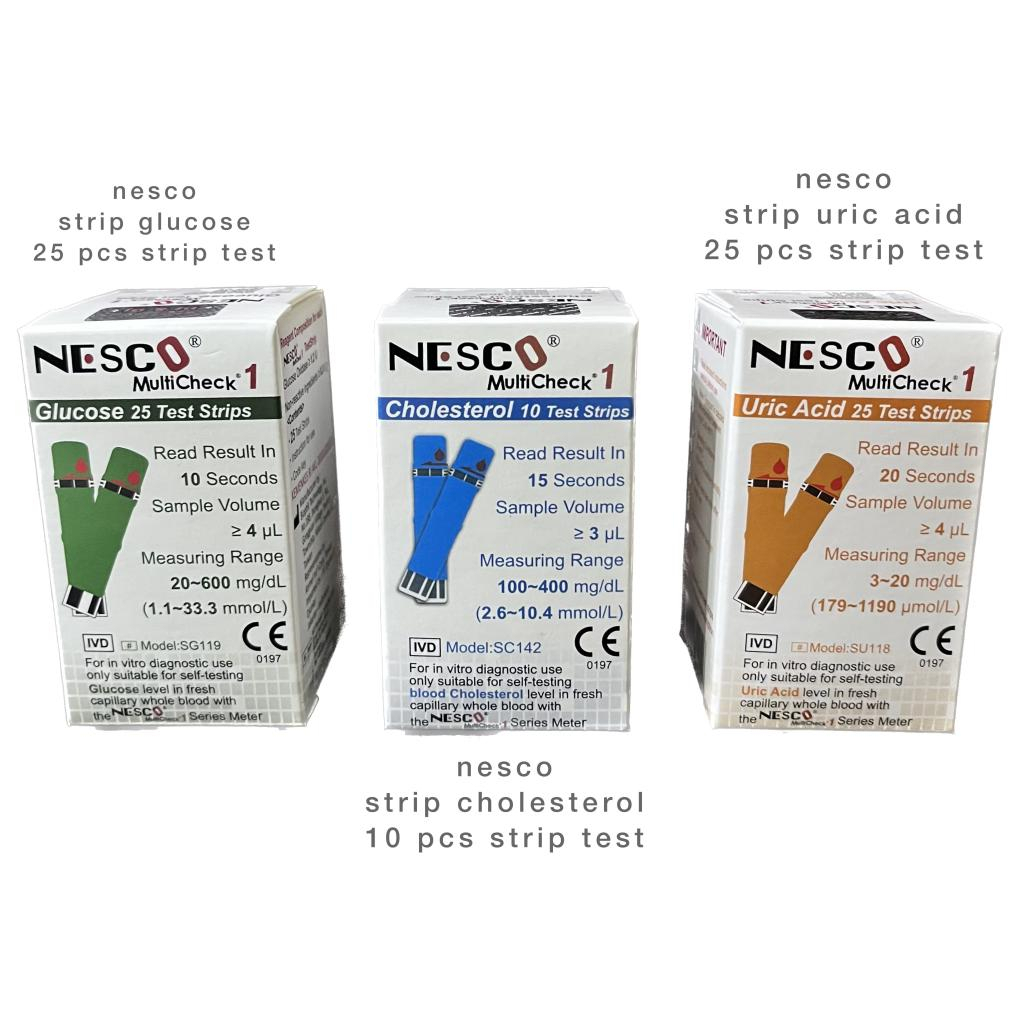 Strip Nesco Gula darah Stik Nesco / Asam Urat Nesco / Kolesterol nesco Strip