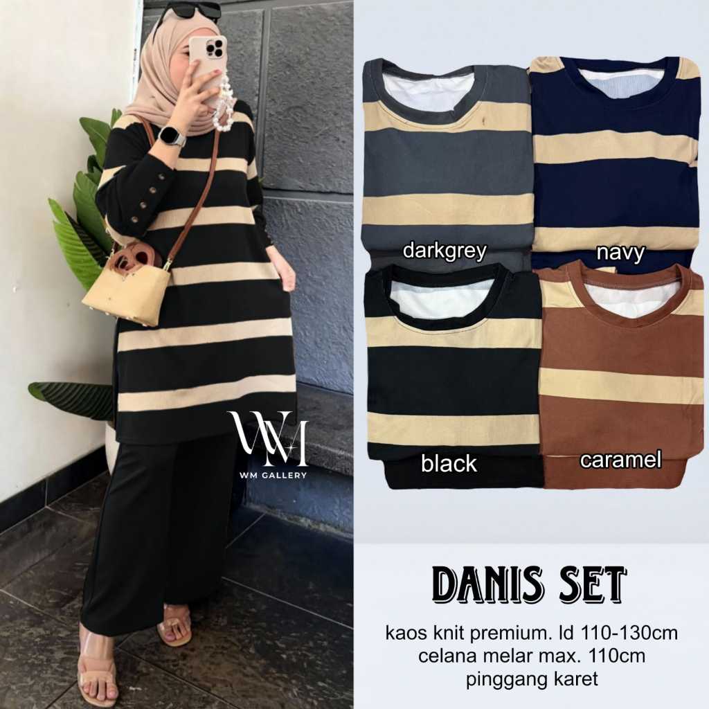Danis Set Jumbo Wanita Dewasa // Bahan Kaos Knit Premium Ld 110-130 Model Terbaru