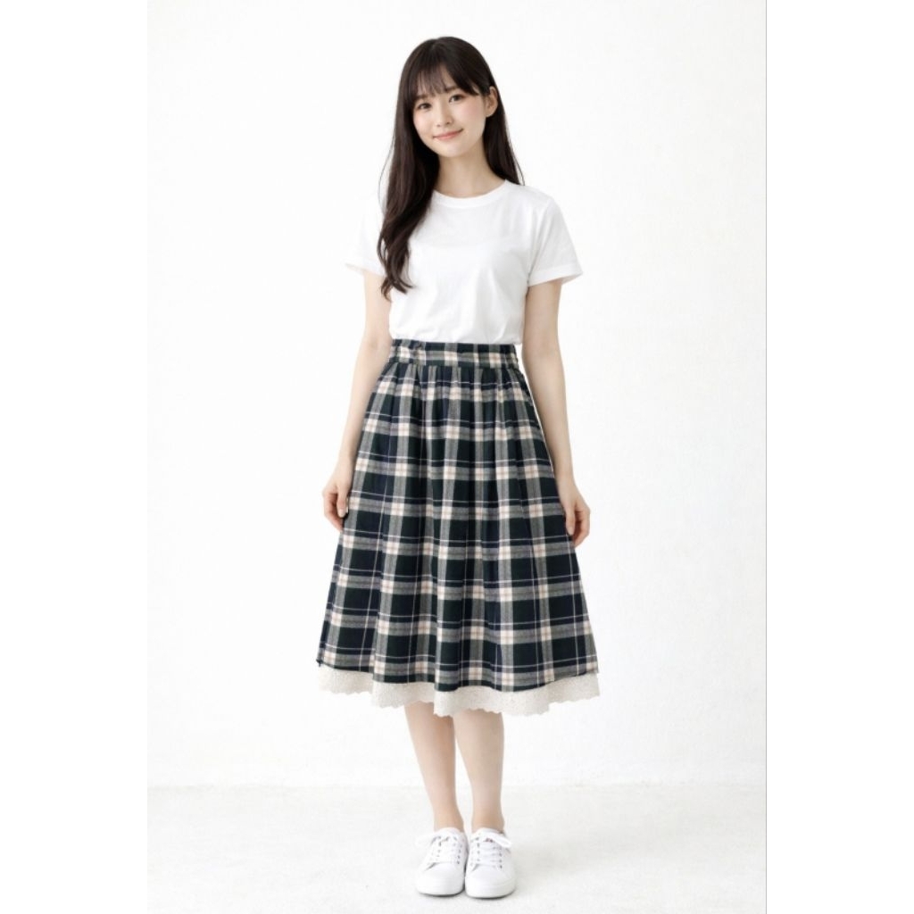 Skirt CLEF DE SOL Flanel Dark Blue