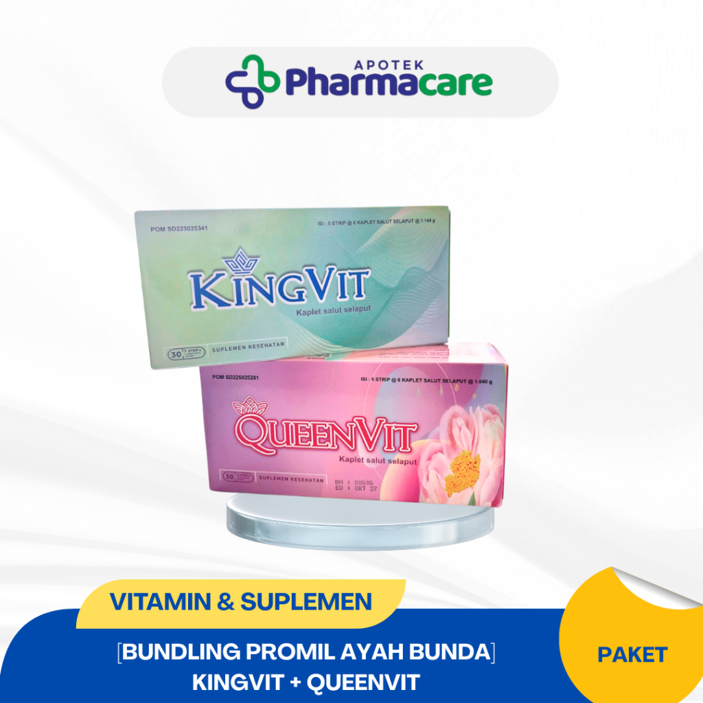 [BUNDLING PROMIL AYAH BUNDA] KINGVIT + QUEENVIT - SUPLEMEN KEHAMILAN
