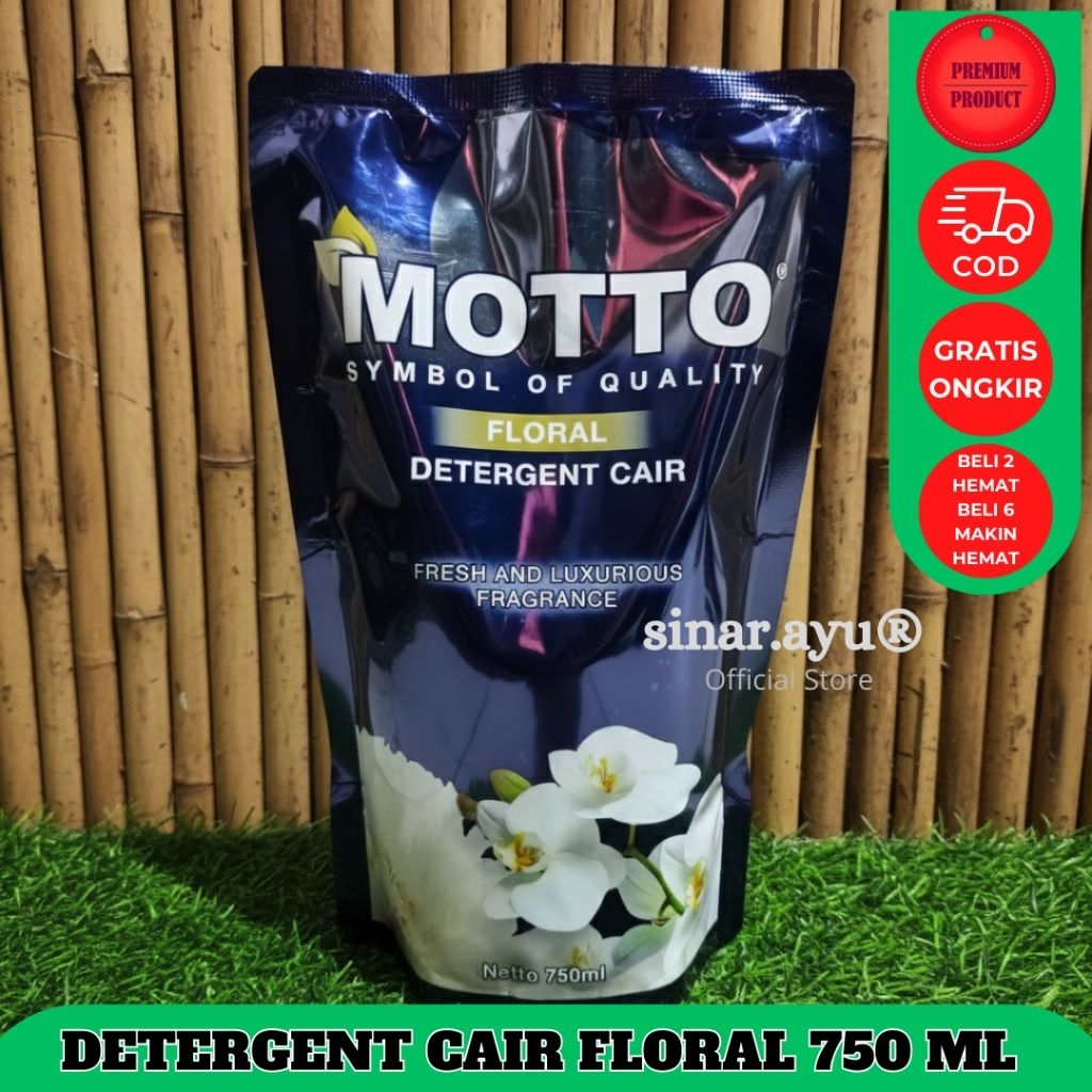 DETERGENT CAIR FLORAL 750 ML MOTTO SABUN CUCI PAKAIAN CAIR