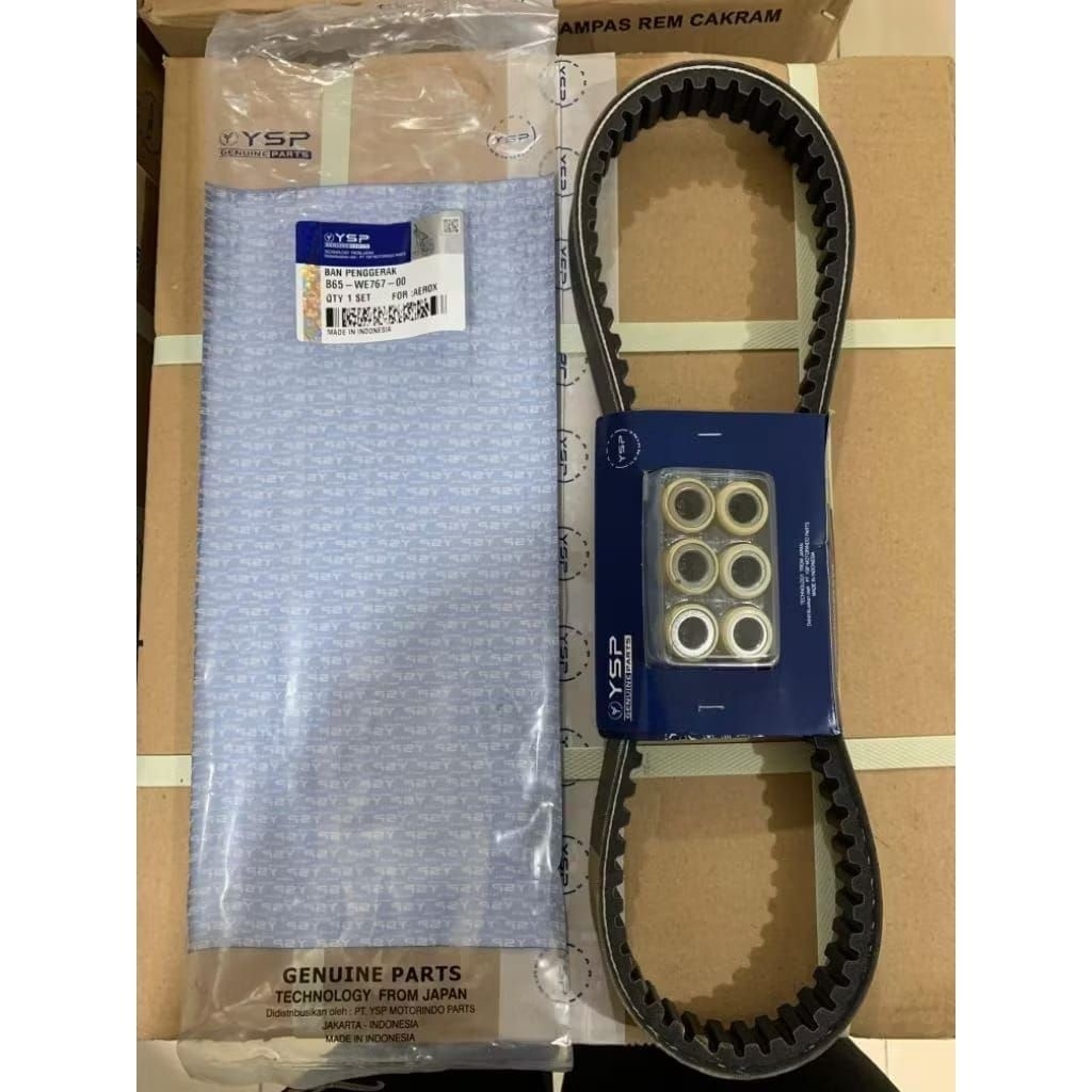 GROSIR (YSP) Vbelt Vanbelt ASSY + ROLLER Aerox B65 Old New / V-Belt Nmax 155 / Lexi / Original