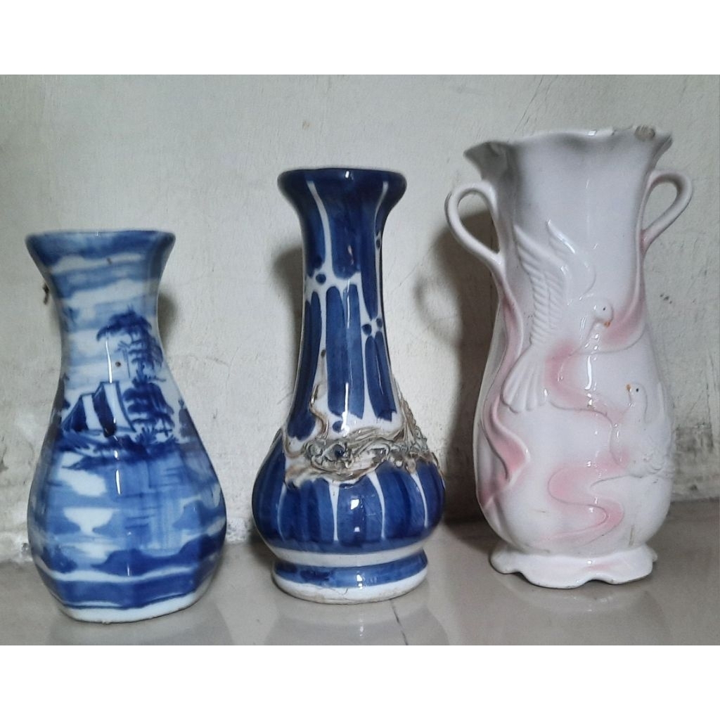 #guci vasbunga #keramik lama #vintage hiasan #pajangan koleksi