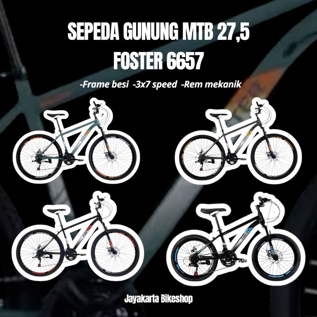 SEPEDA GUNUNG MTB 27,5 FOSTER 6657 DEWASA | ADULT MOUNTAIN BIKE ORIGINAL