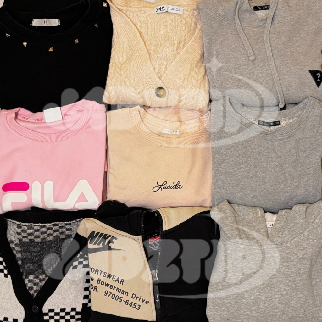 PRELOVED HOODIE CREWNECK CARDIGAN - Atasan Wanita Atasan Pria - Preloved Crewneck - Preloved Cardiga