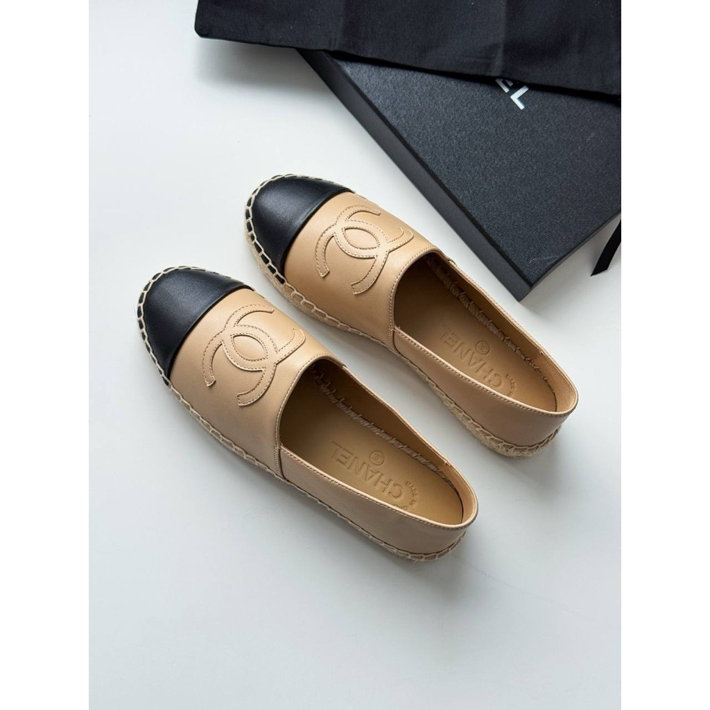 BNIB Chanel Espadrilles Biege&Black