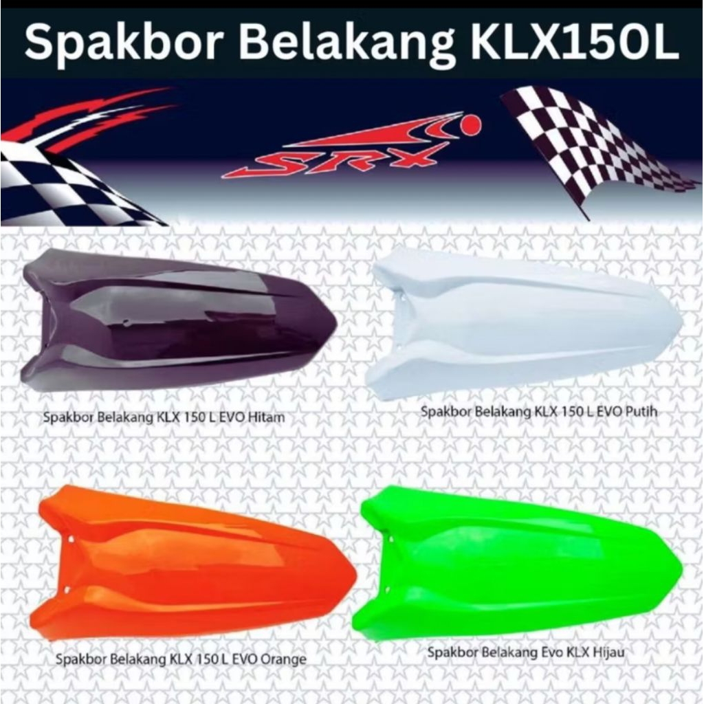 buntut belakang klx 150 sl lama - spakbor belakang klx lama srx