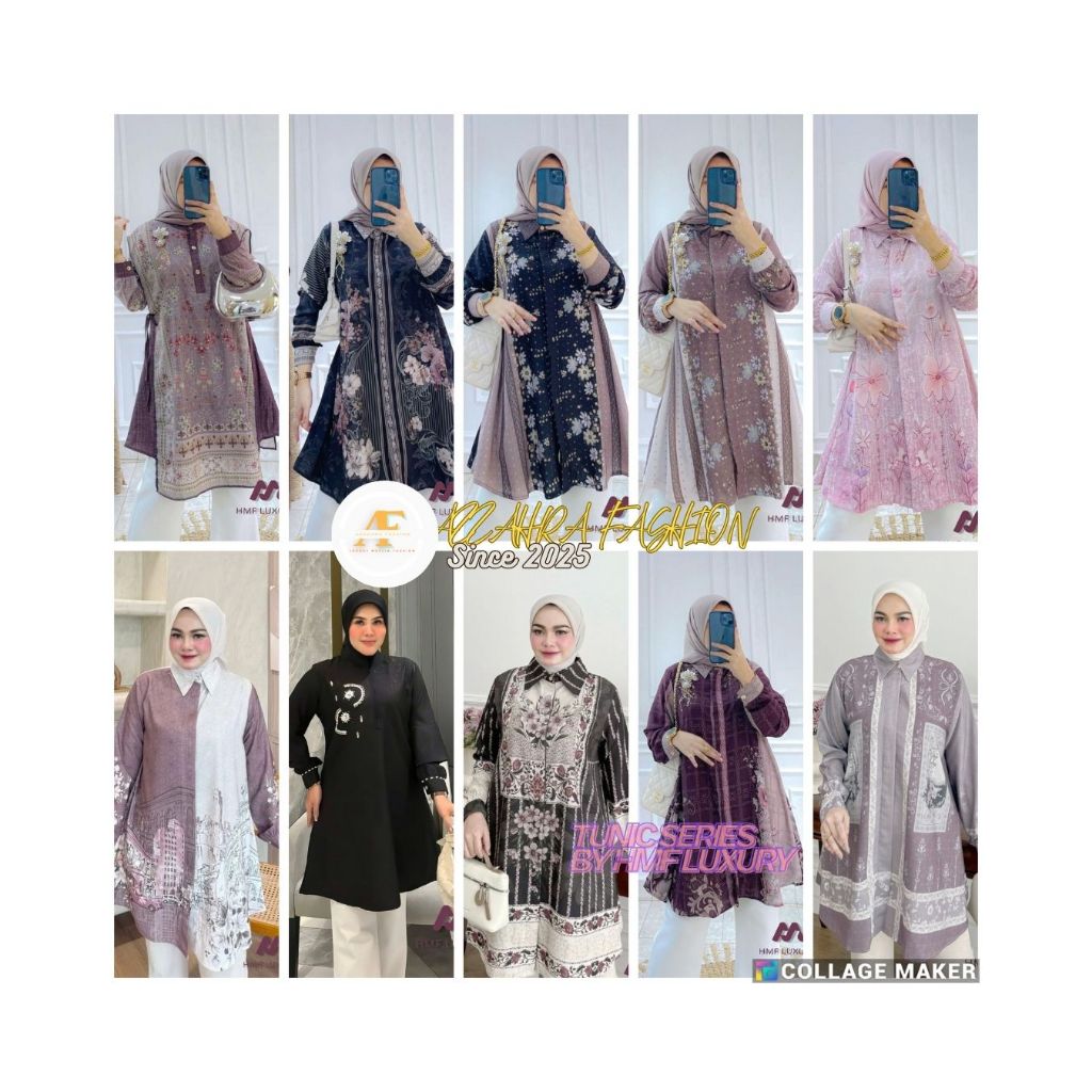 Mayra Tunic & Sonia Tunic By Hmf Luxury // Atasan Tunik Best Seller Terbaru