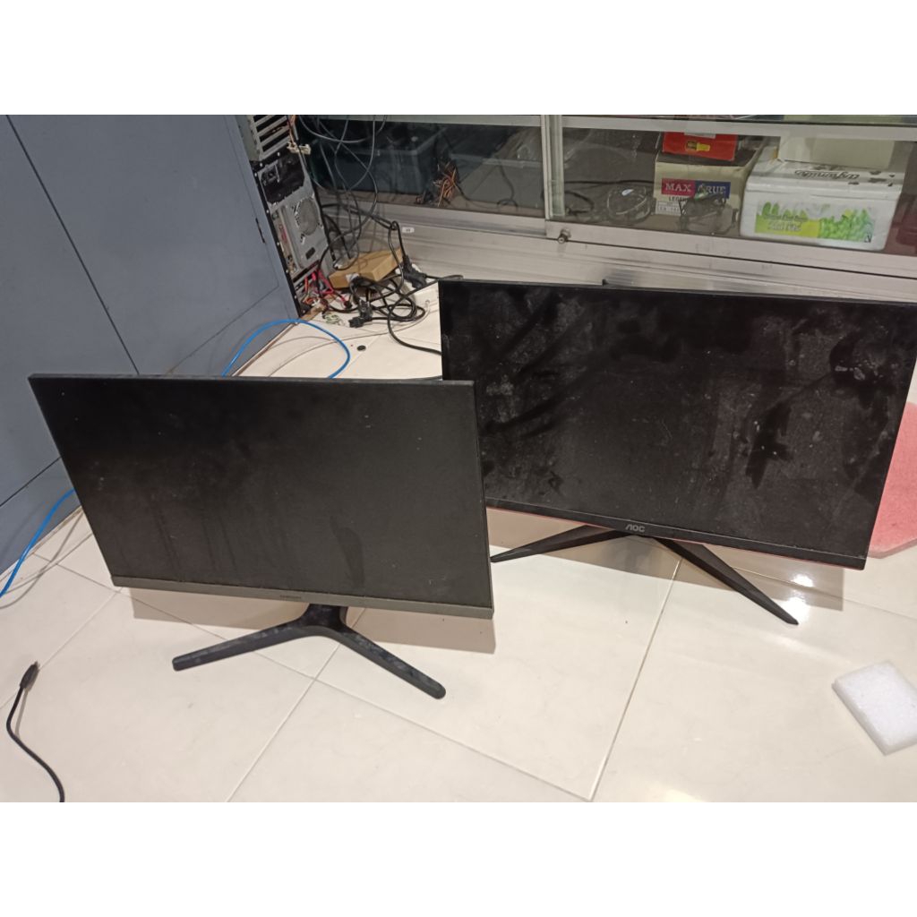 monitor 24" smsung aoc rusak