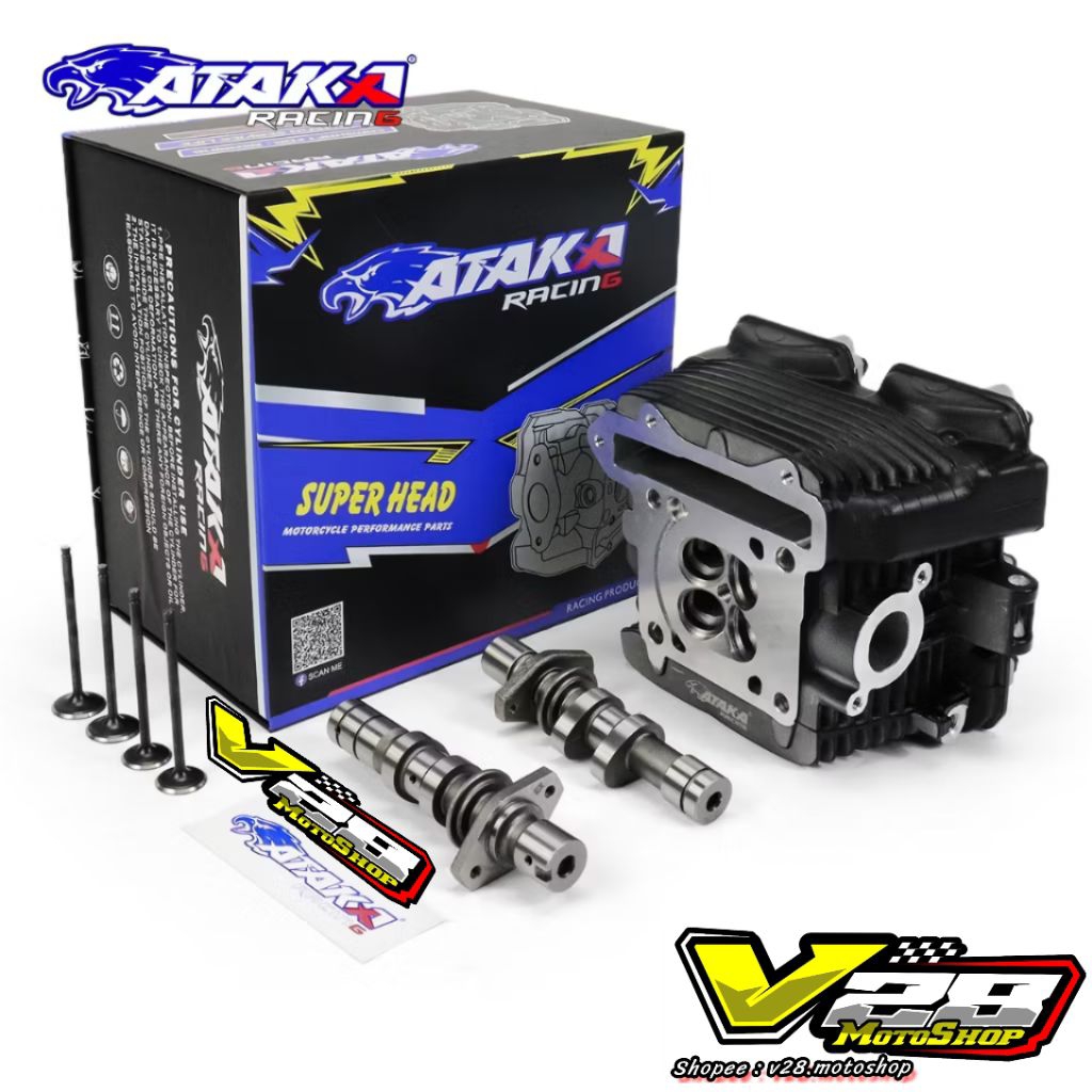 ATAKA Racing Super Head + Noken SATRIA FU 150 KARBU klep 22/25 23/26 Set Noken As Camshaft Cam - Blo
