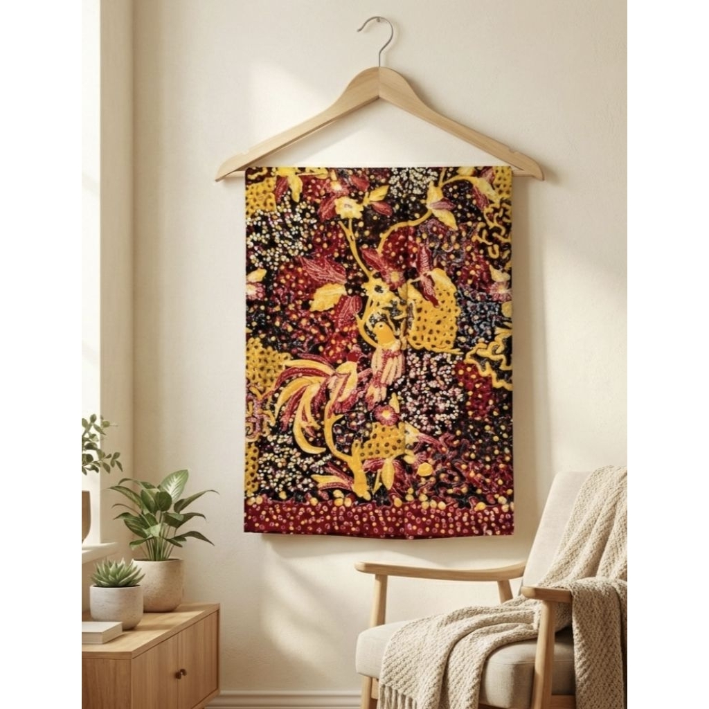 Hitam-merah Lasem-kuning Batik Asli Tulis Lasem Batik Tulis Batik Lasem