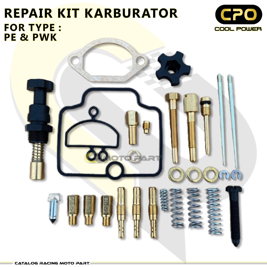 CPO Repair Kit Karburator PE PWK  Universal Pe 24 26 28 30 Pwk 28 30 32 34 36 38 Semua Karbu Parkit