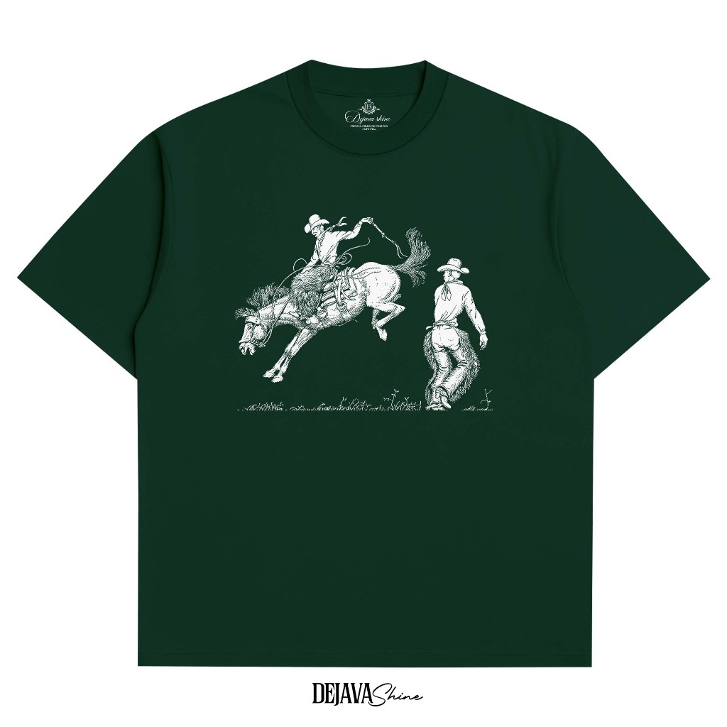 Dejava T-Shirt Bottle Green Living - Kaos Lengan Pendek Hijau Botol TSR-A9960