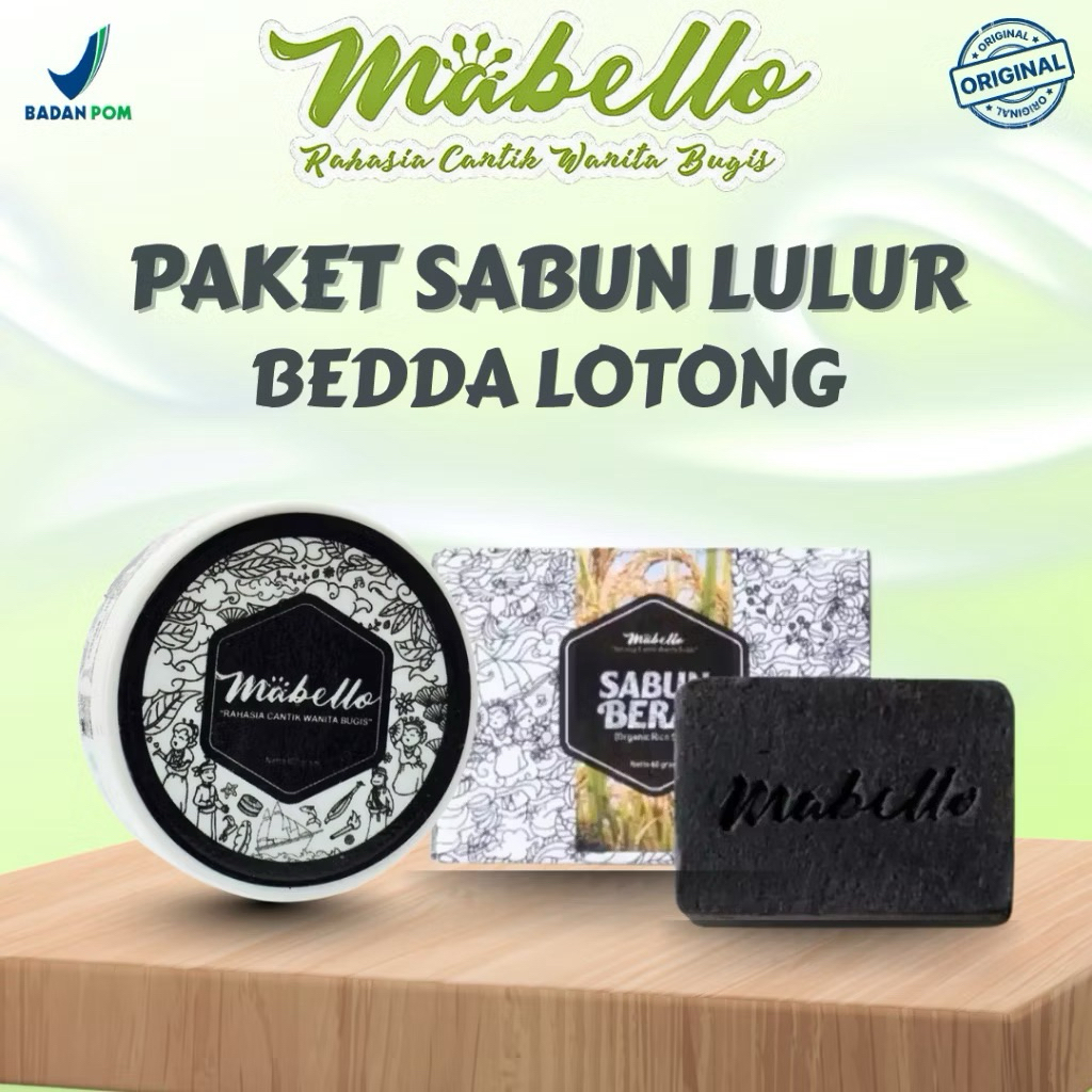Mabello Lulur Badan Bedda Lotong & Sabun Beras