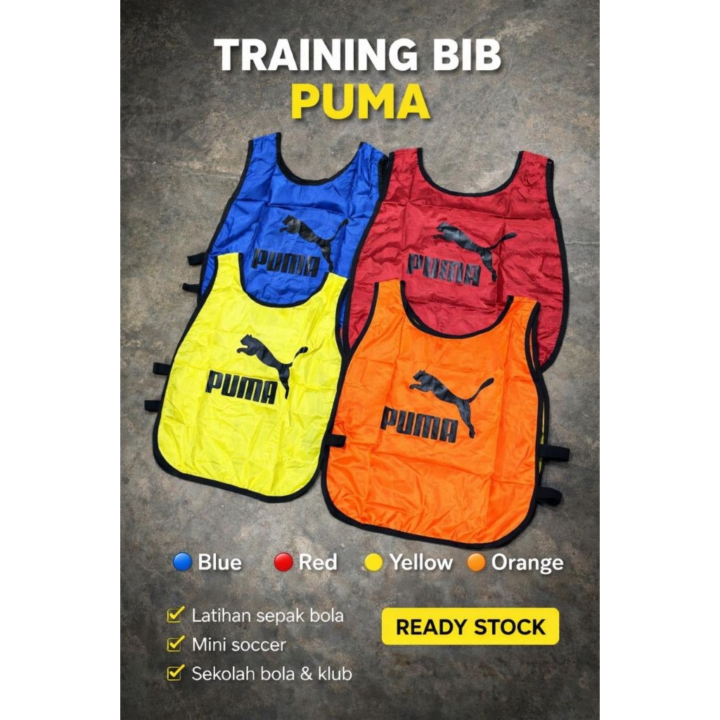 Rompi Latihan Impor Karet Samping / Rompi Bola Rompi Futsal Impor Karet / Rompi Olahraga Puma
