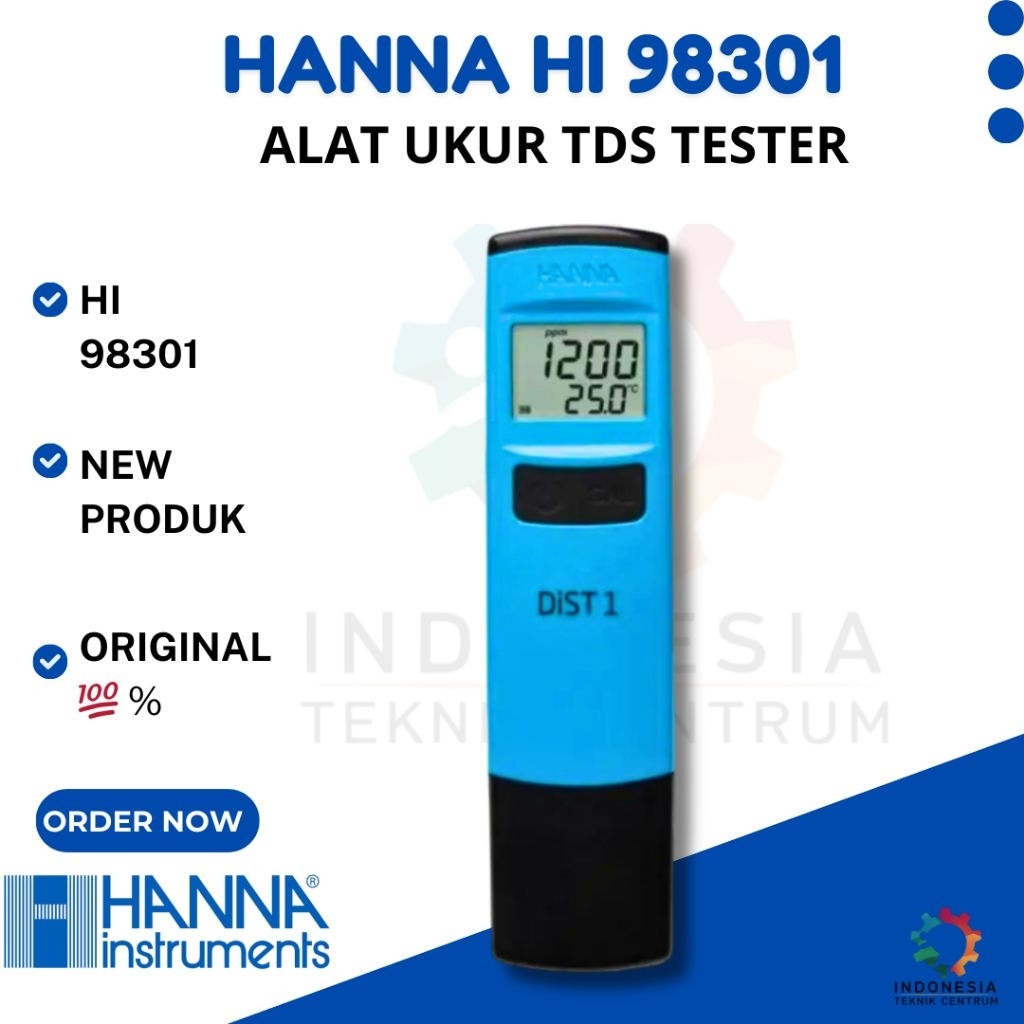 TDS Meter HANNA Dist 1 HI 98301 TDS HI98301
