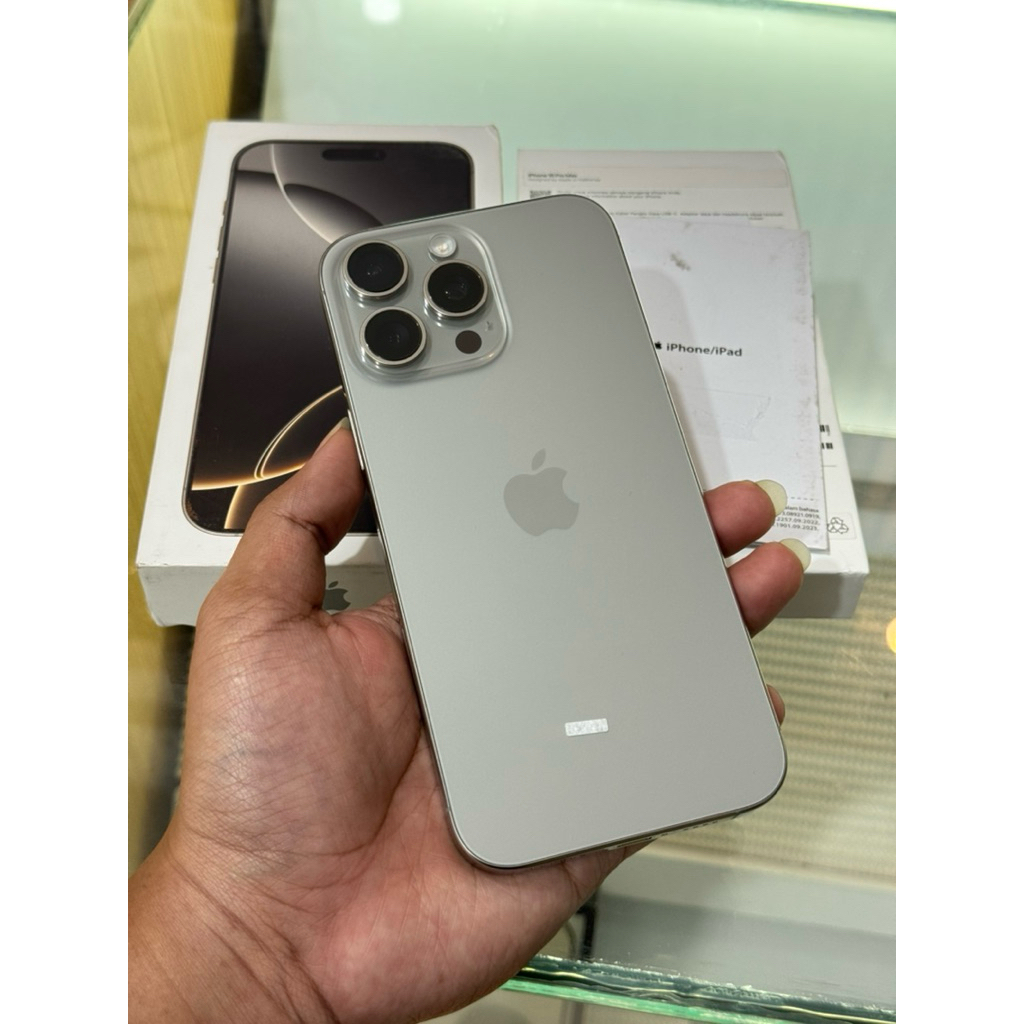 iphone 16 pro max 256gb ibox second natural titanium