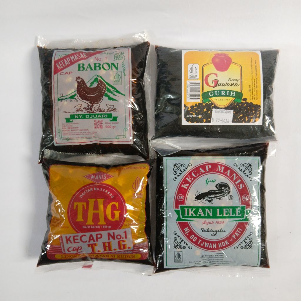 [PAKET BINTANG PANTURA 2KG] Bundling 4 Kecap Ikonik KUDUS & PATI: Ikan Lele 340ml + THG 500gr + Babo