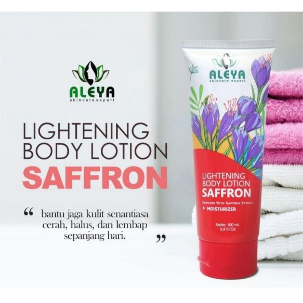 ALEYA Saffron body lotion BPOM | Lotion pencerah kulit aleya