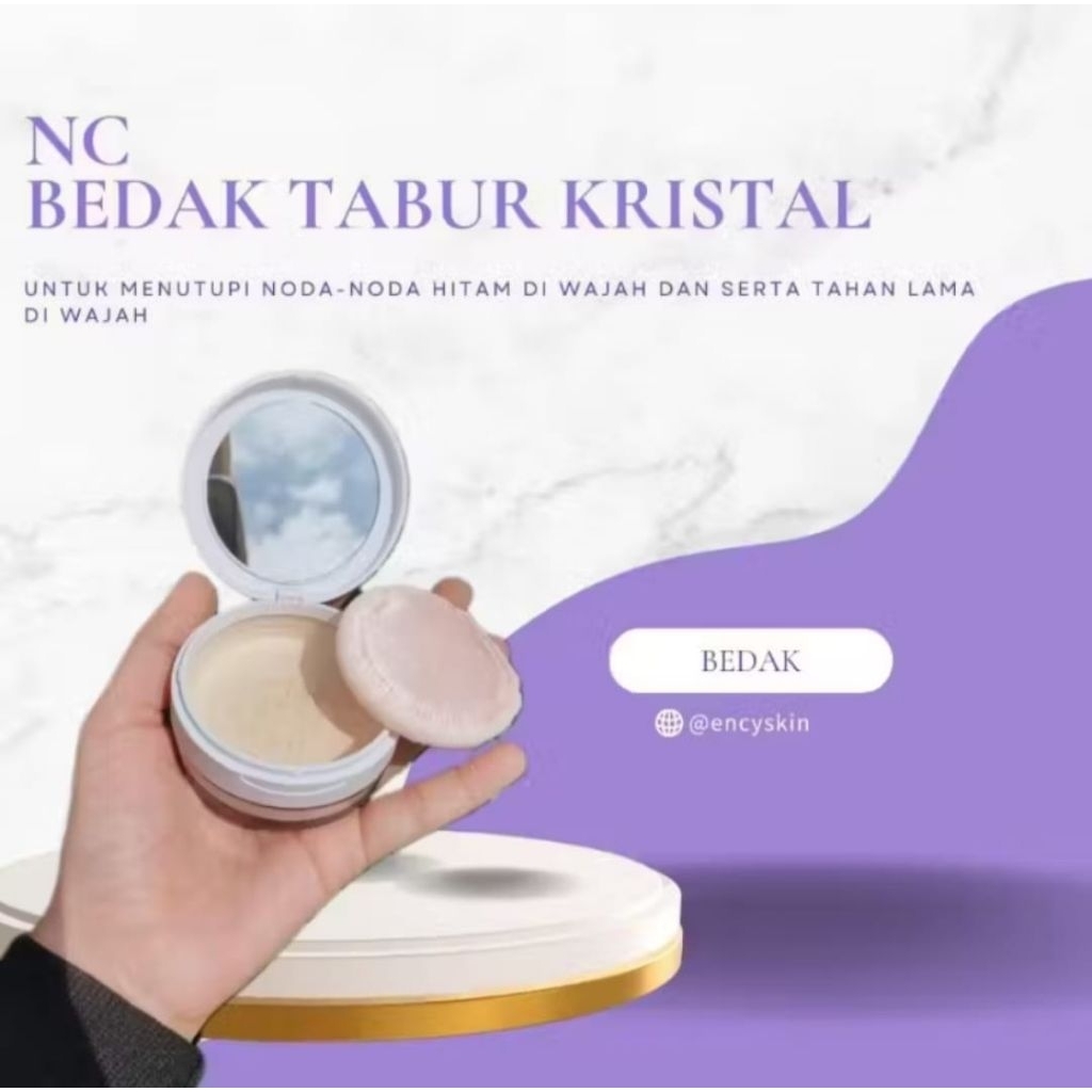 Bedak Tabur Kristal By NC BEAUTY SKINCARE//Loose Powder Kristal NC.